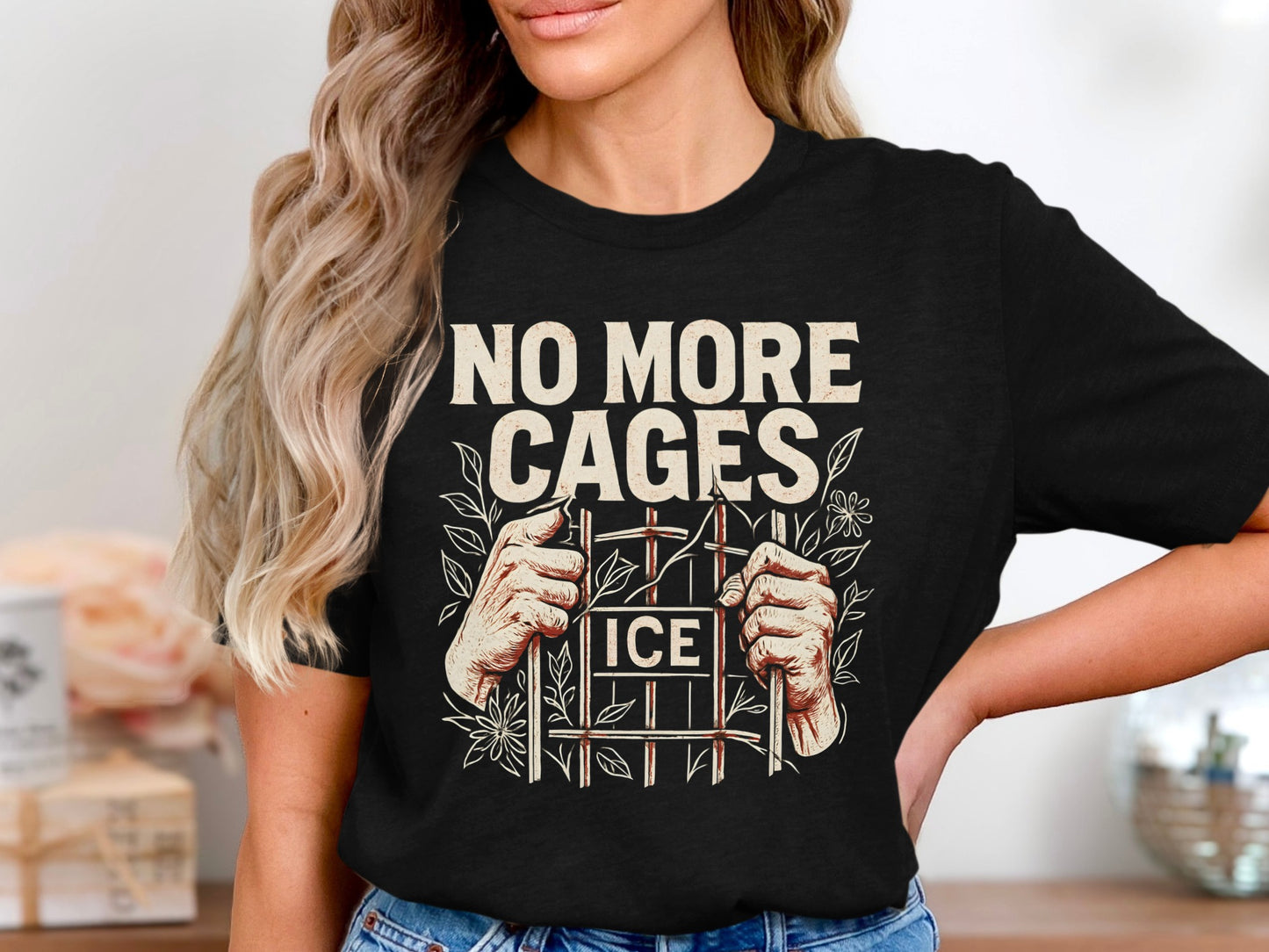 No More Cages ICE Hands At Bars Design Shirt product type