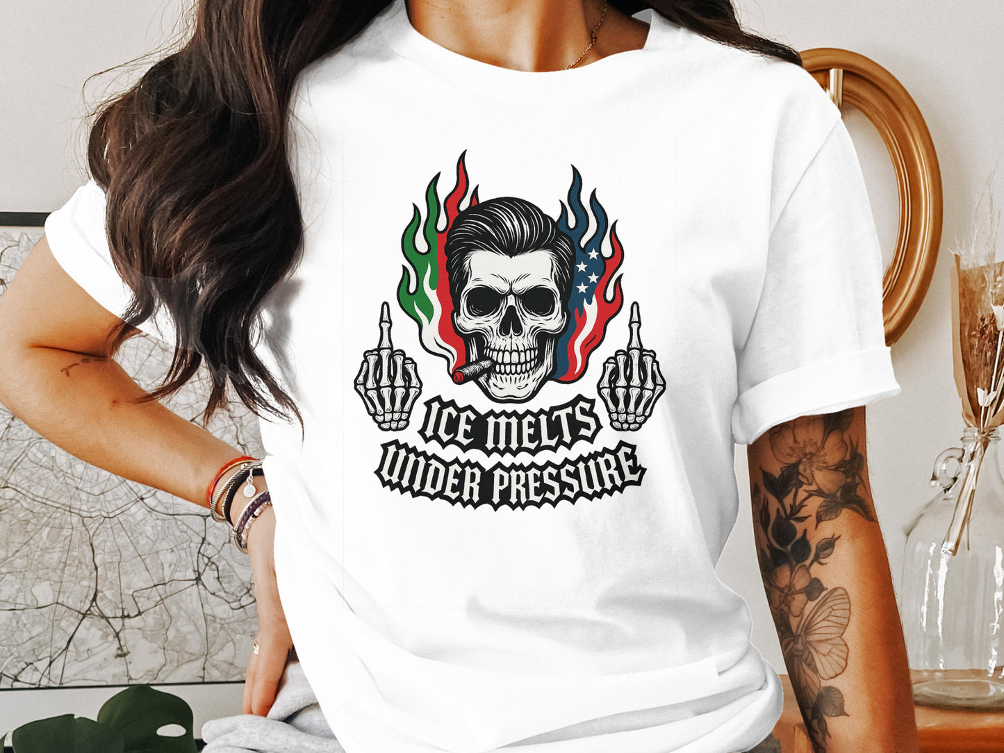 Ice Melts Under Pressure Skull Graphic T-Shirt product type