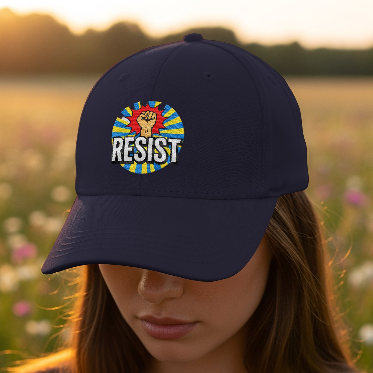 Powerful Resist Statement Embroidered Cap product