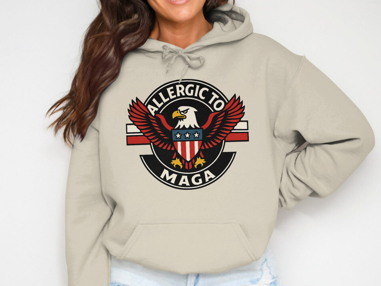 Allergic To MAGA Graphic Hoodie Sweatshirt product