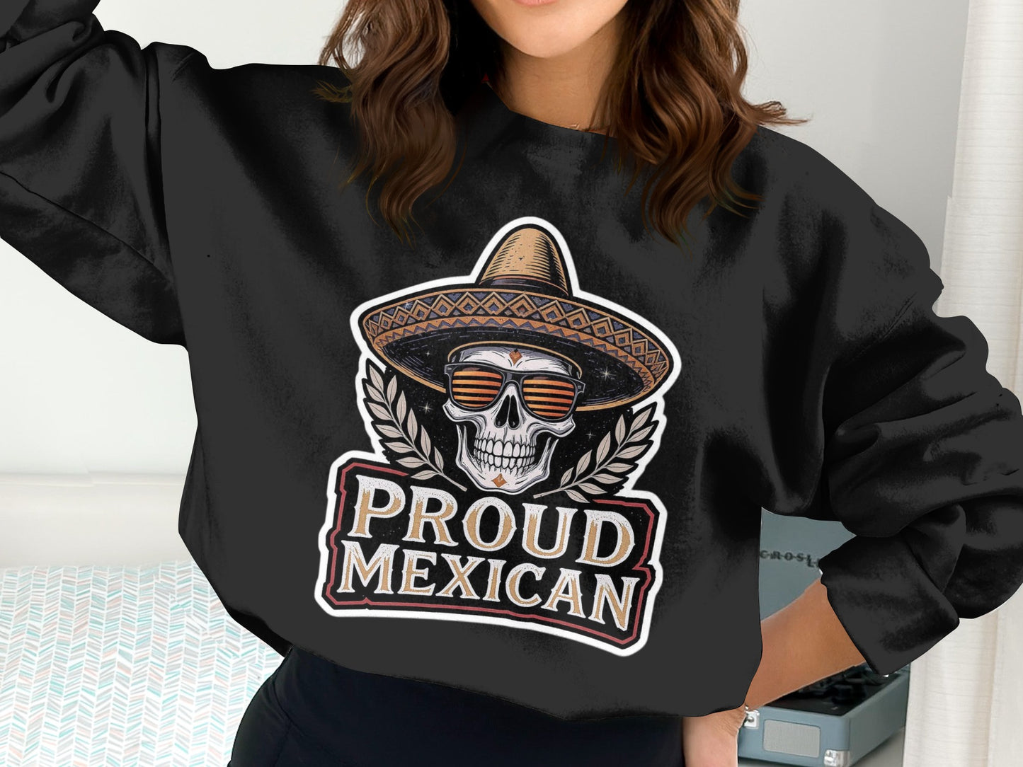 Proud Mexican Skull Graphic Sweatshirt product type