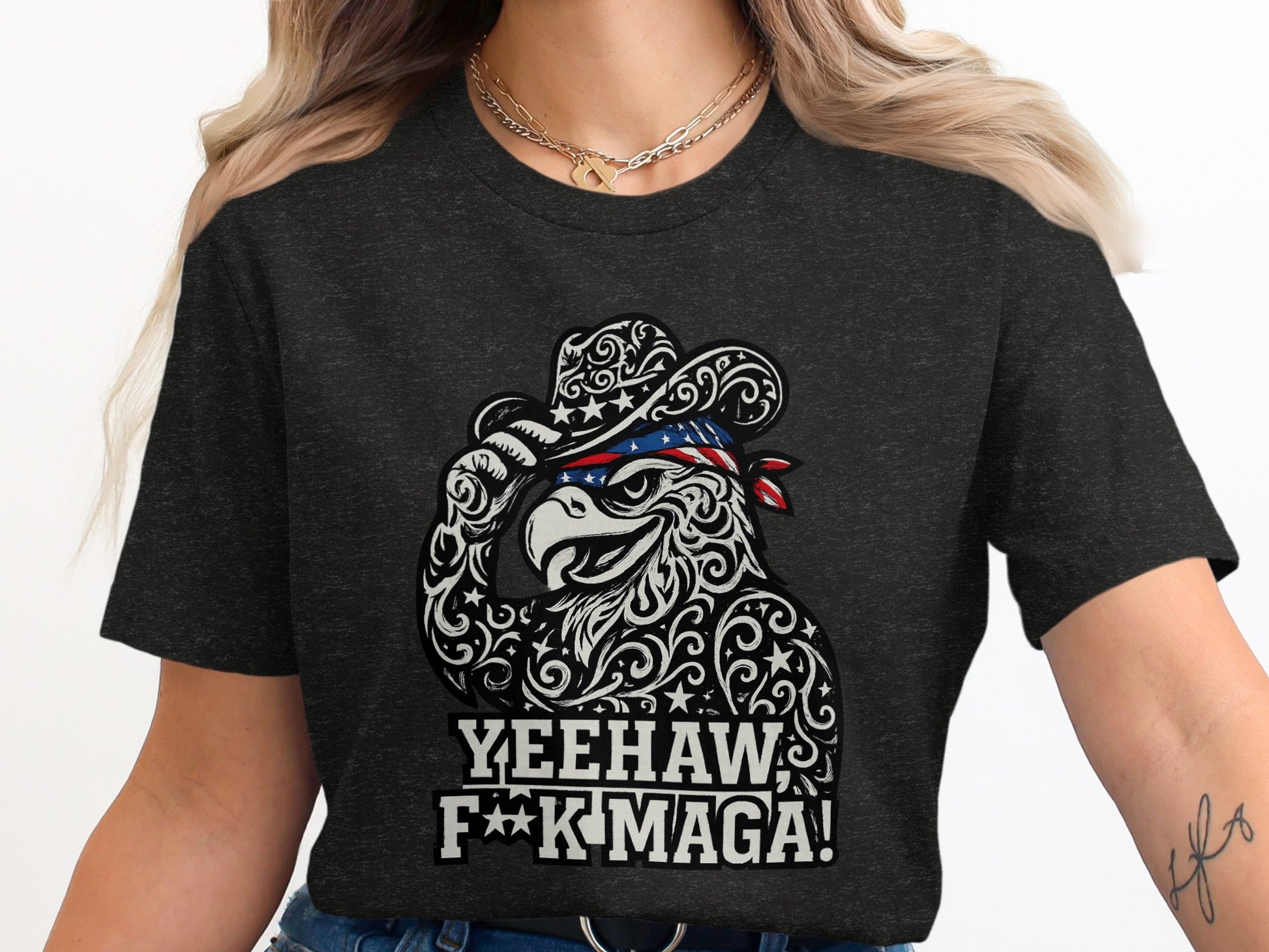 Yeehaw F**k Maga Graphic Design T-shirt product type