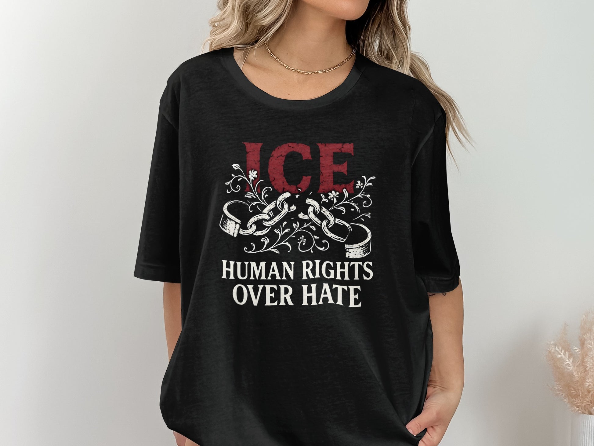Human Rights Over Hate Anti-Ice Statement Shirt product