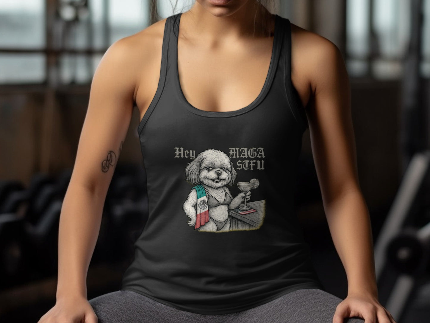 Hey MAGA FUFI Dog Gym Workout Tank Top product type