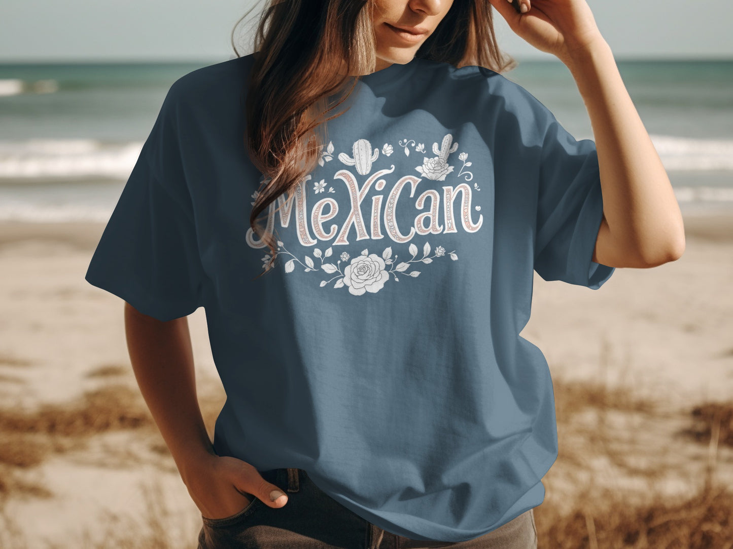 Stylish Beach-themed Mexican Graphic T-Shirt product