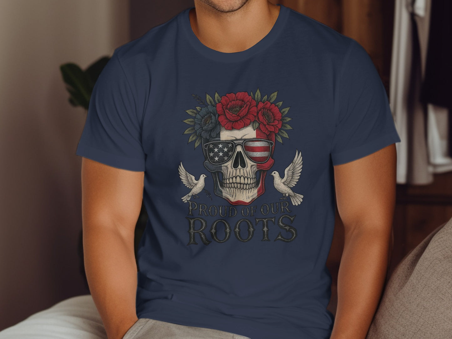 Proud of Our Roots Skull Graphic T-shirt Product