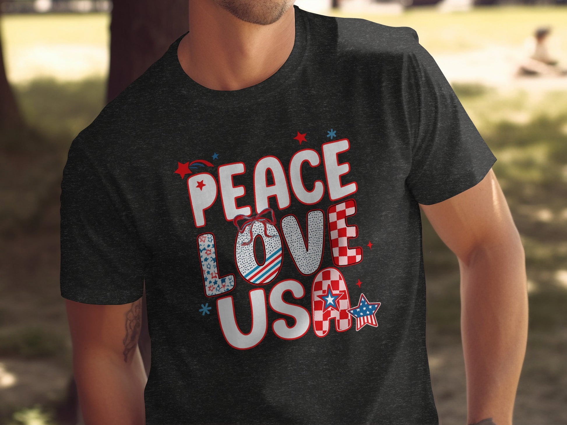 Peace Love USA Graphic Printed T-shirt product type