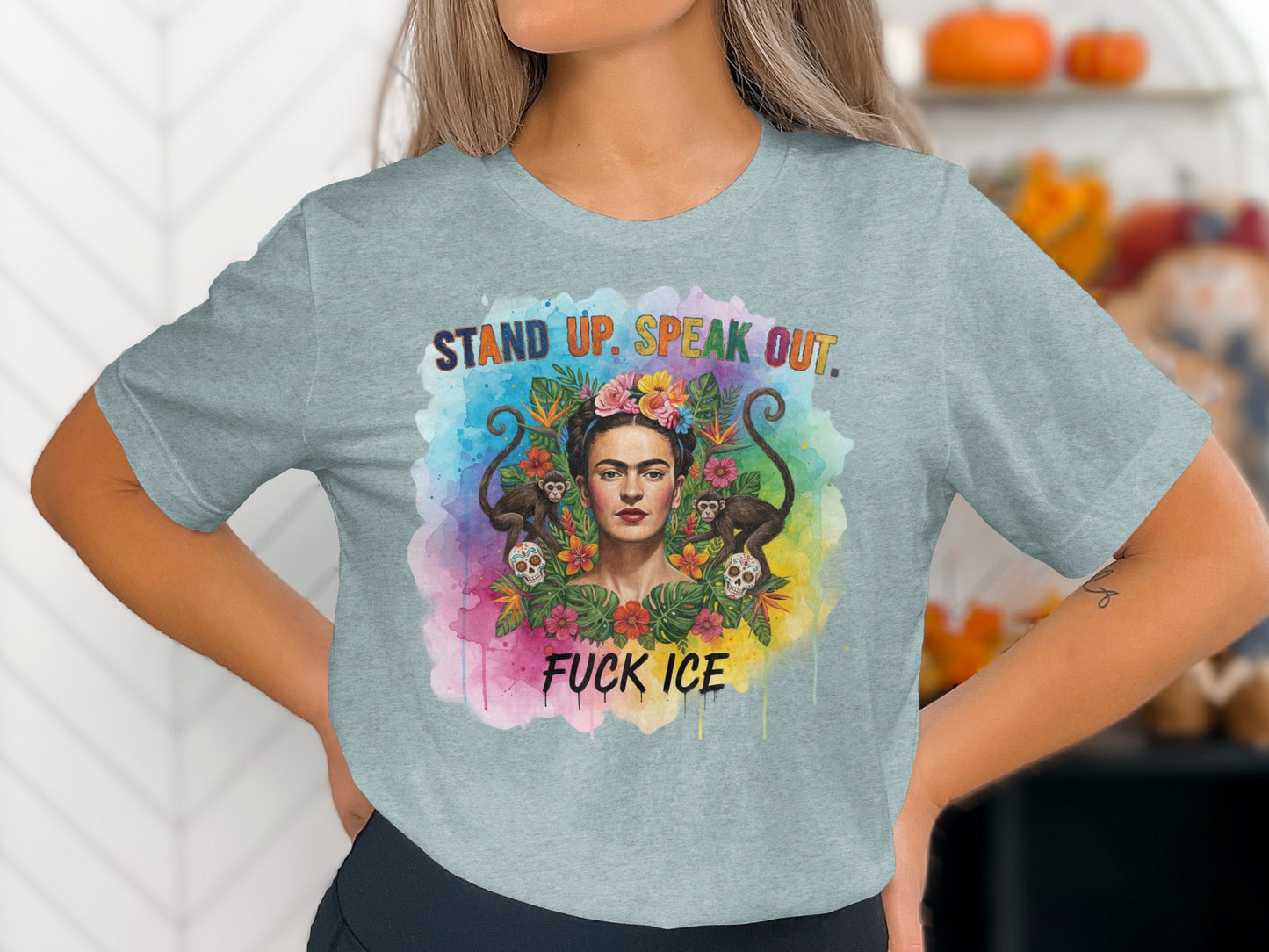 Stand Up Speak Out Fuck ICE Graphic T-Shirt product