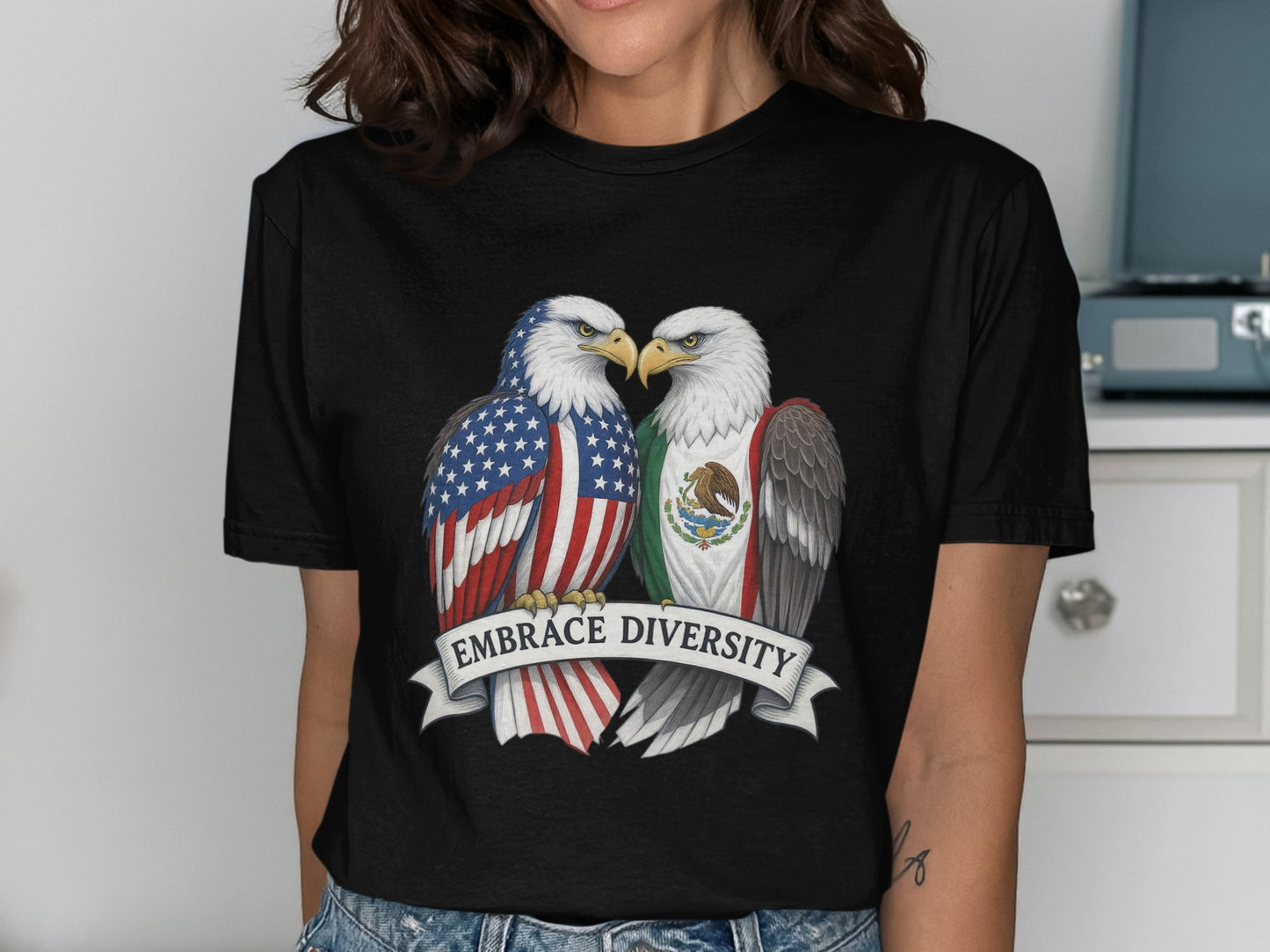 Embrace Diversity Eagle Design T-Shirt product type
