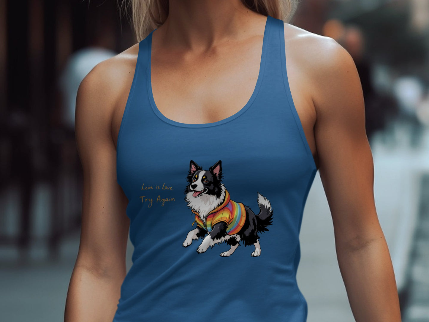 Love is Love Try Again Dog Tank Top product type