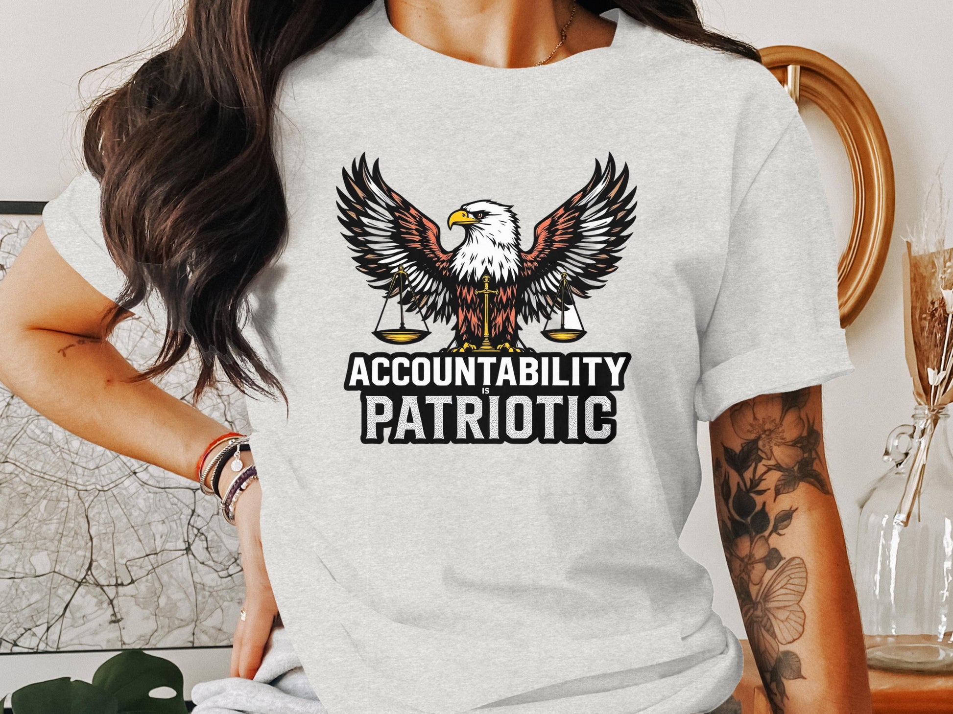 Accountability Patriotic Eagle Graphic T-Shirt product