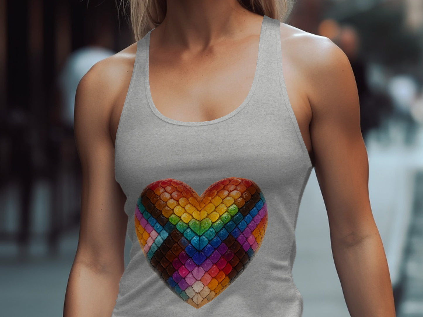 Colorful Heart Pattern Tank Top product