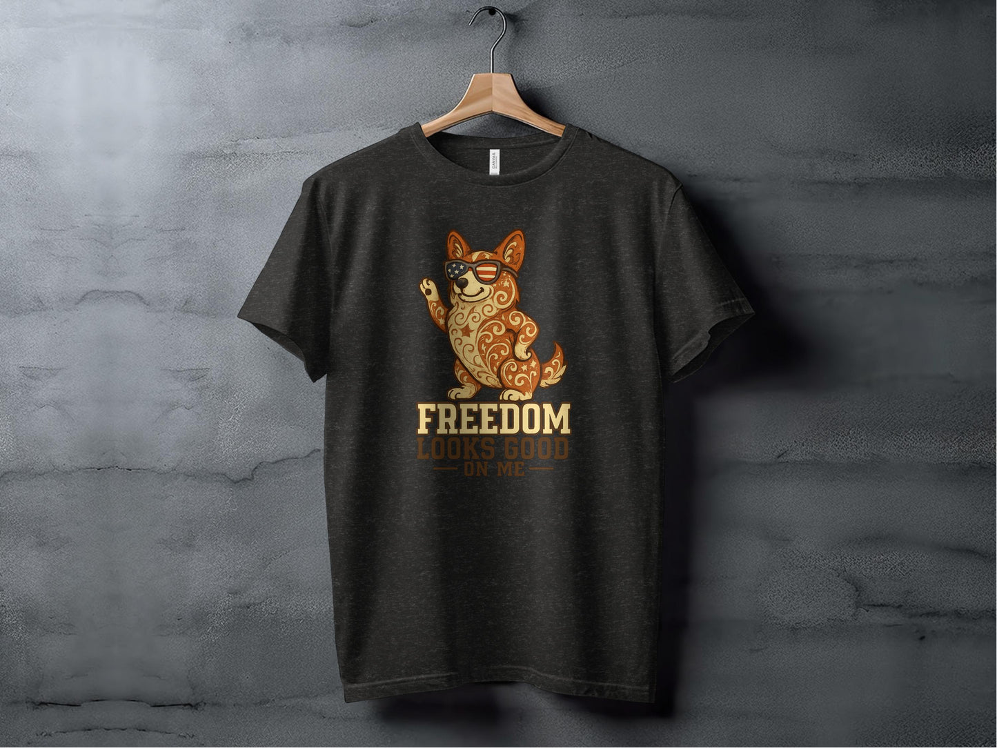 Freedom Looks Good On Me Dog Graphic T-Shirt product type