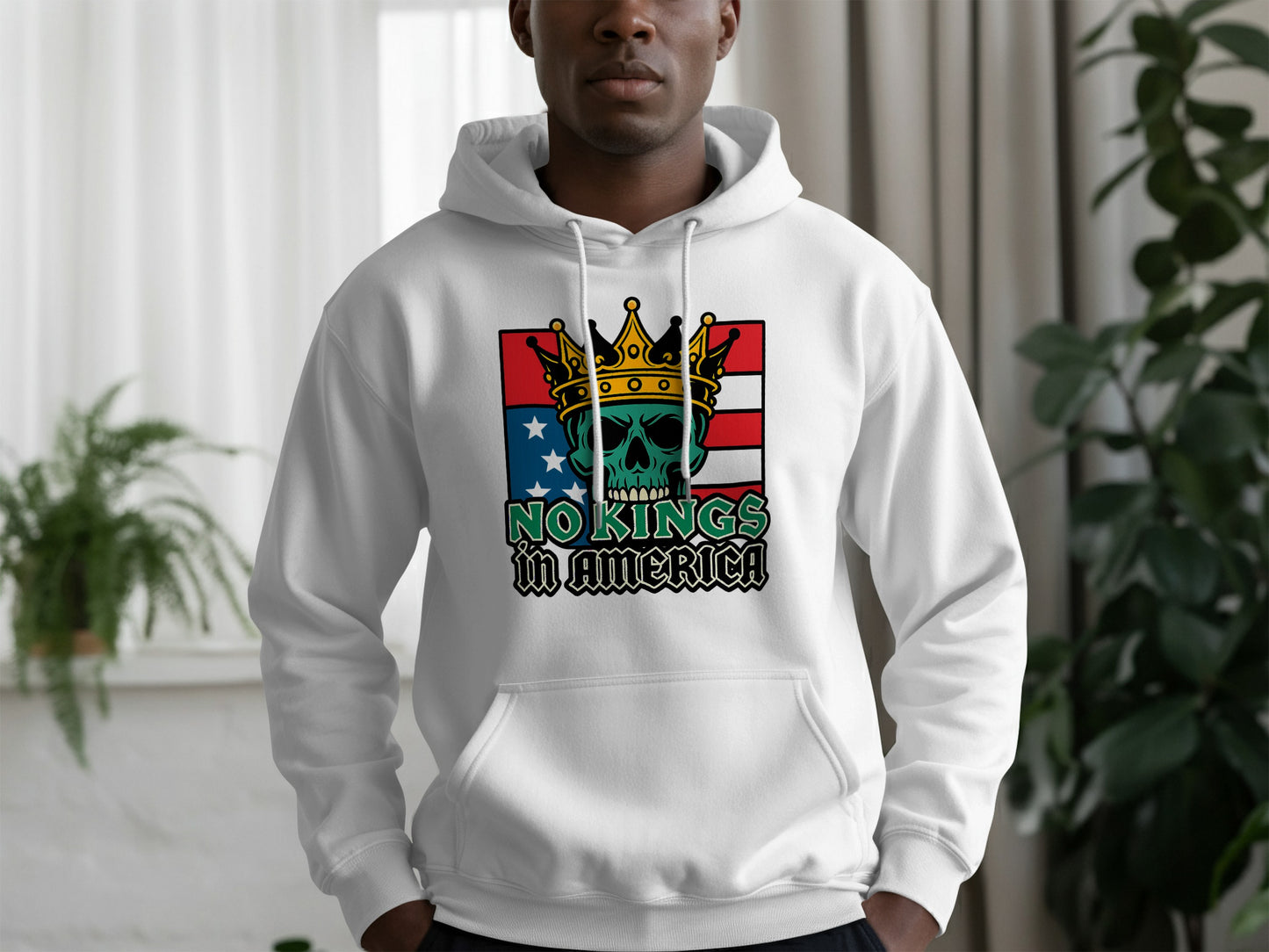 No Kings In America Skull Graphic Hoodie product