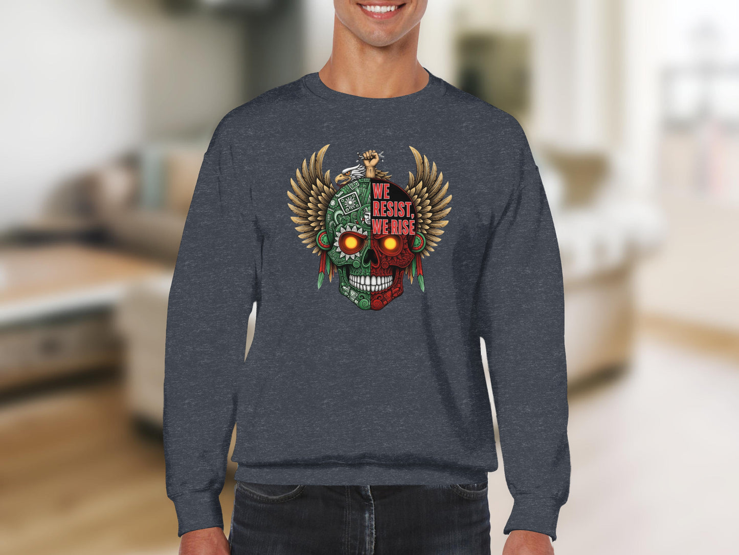 We Resist We Rise Skull Wings Graphic Sweatshirt product