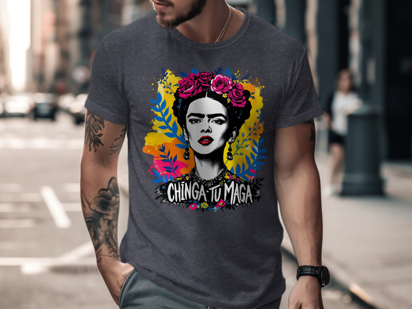 Bold Artistic Chinga Tu Maga Statement T-shirt product