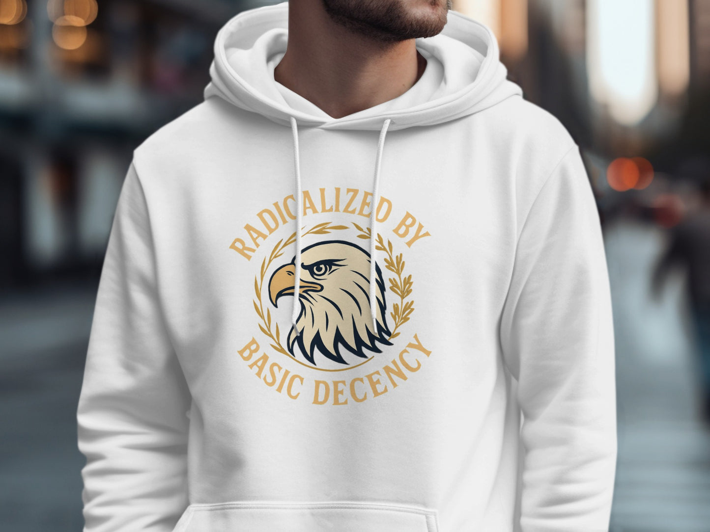 Radicalized By Basic Decency Eagle Hoodie product
