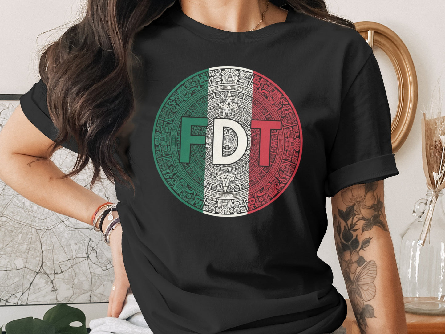 FDT Circular Emblem Tee Black Graphic T-Shirt product