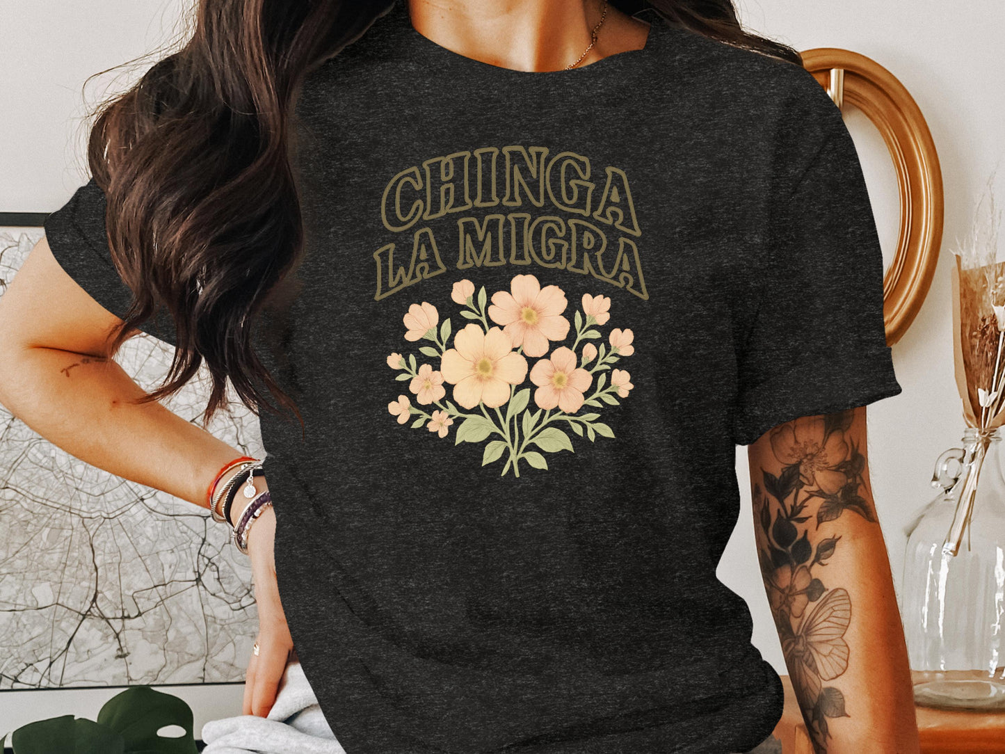 Bold Statement Floral Graphic Tee Shirt Product