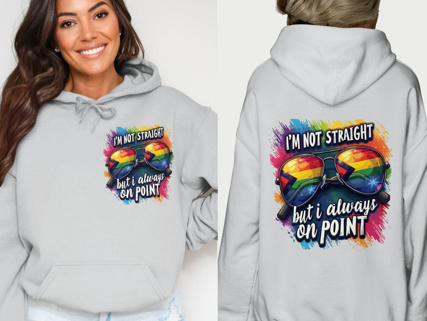 I'm Not Straight But I Always On Point graphic product