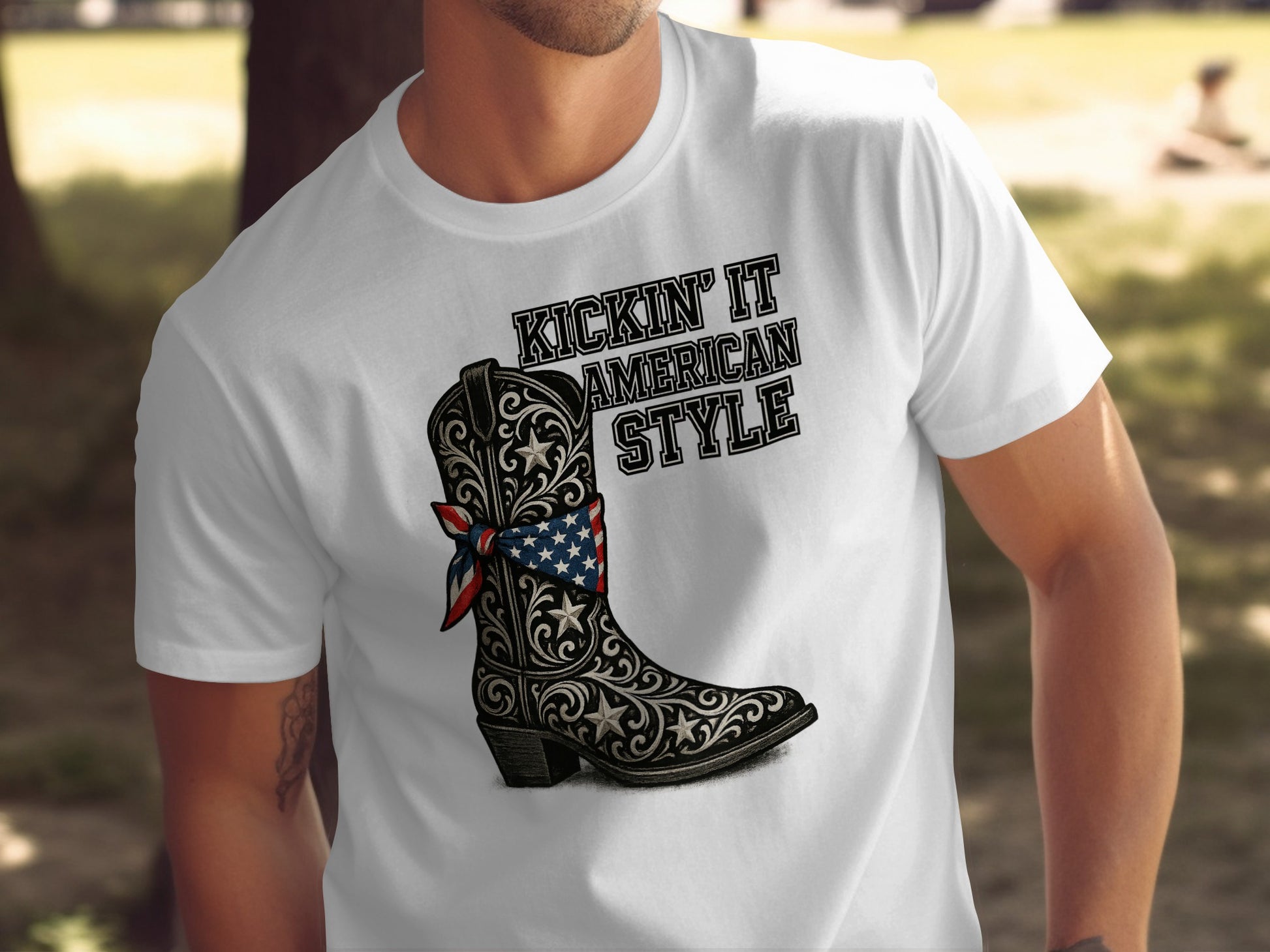 Kickin' It American Style Printed T-Shirt product