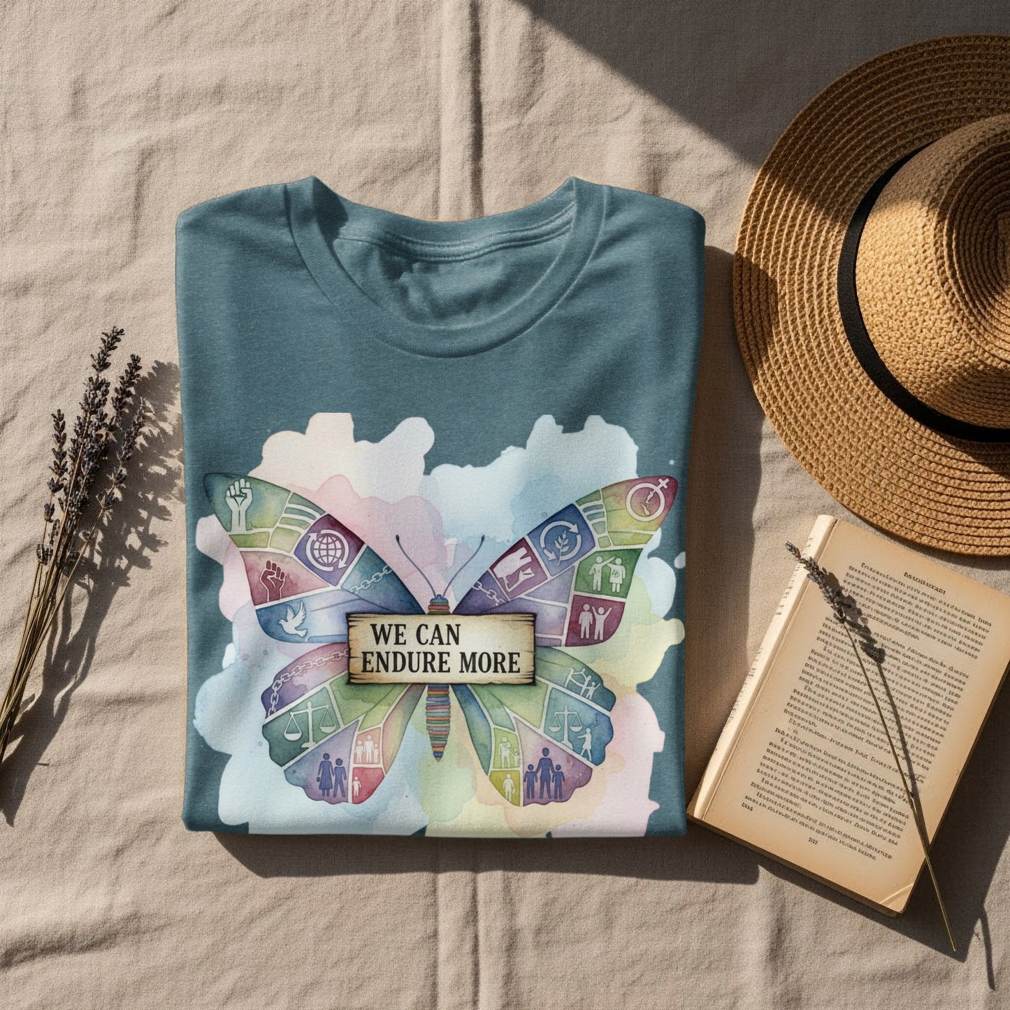 Colorful Butterfly Design We Can Endure More Shirt product