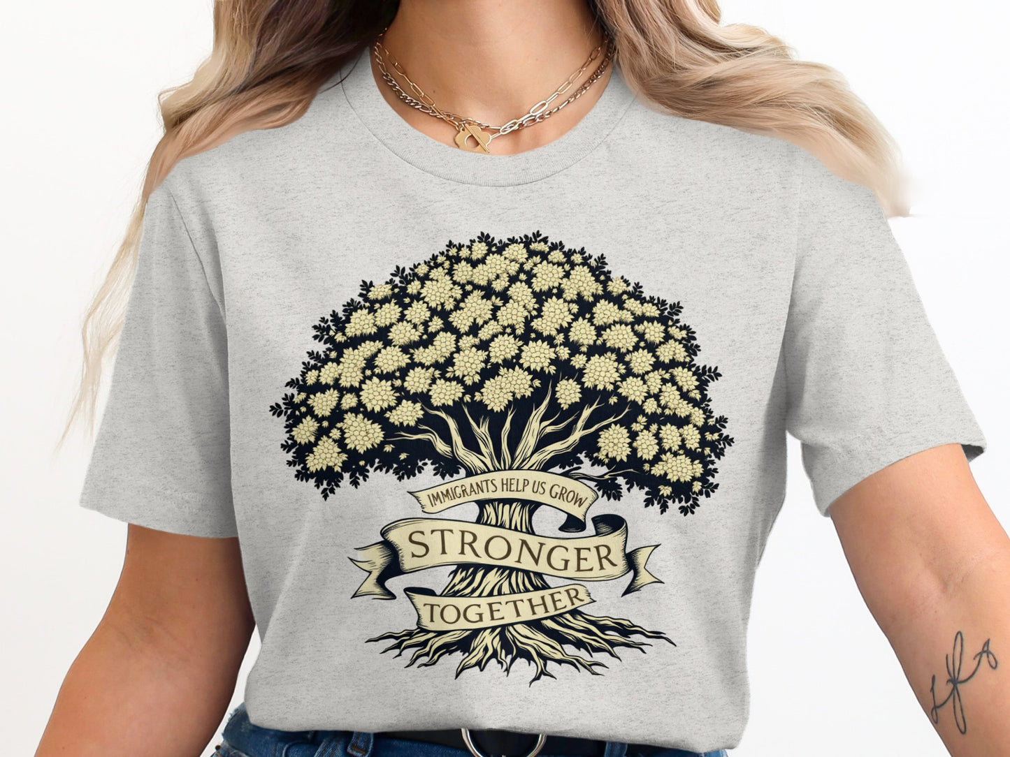 Stronger Together Inspirational Tree Graphic Shirt product