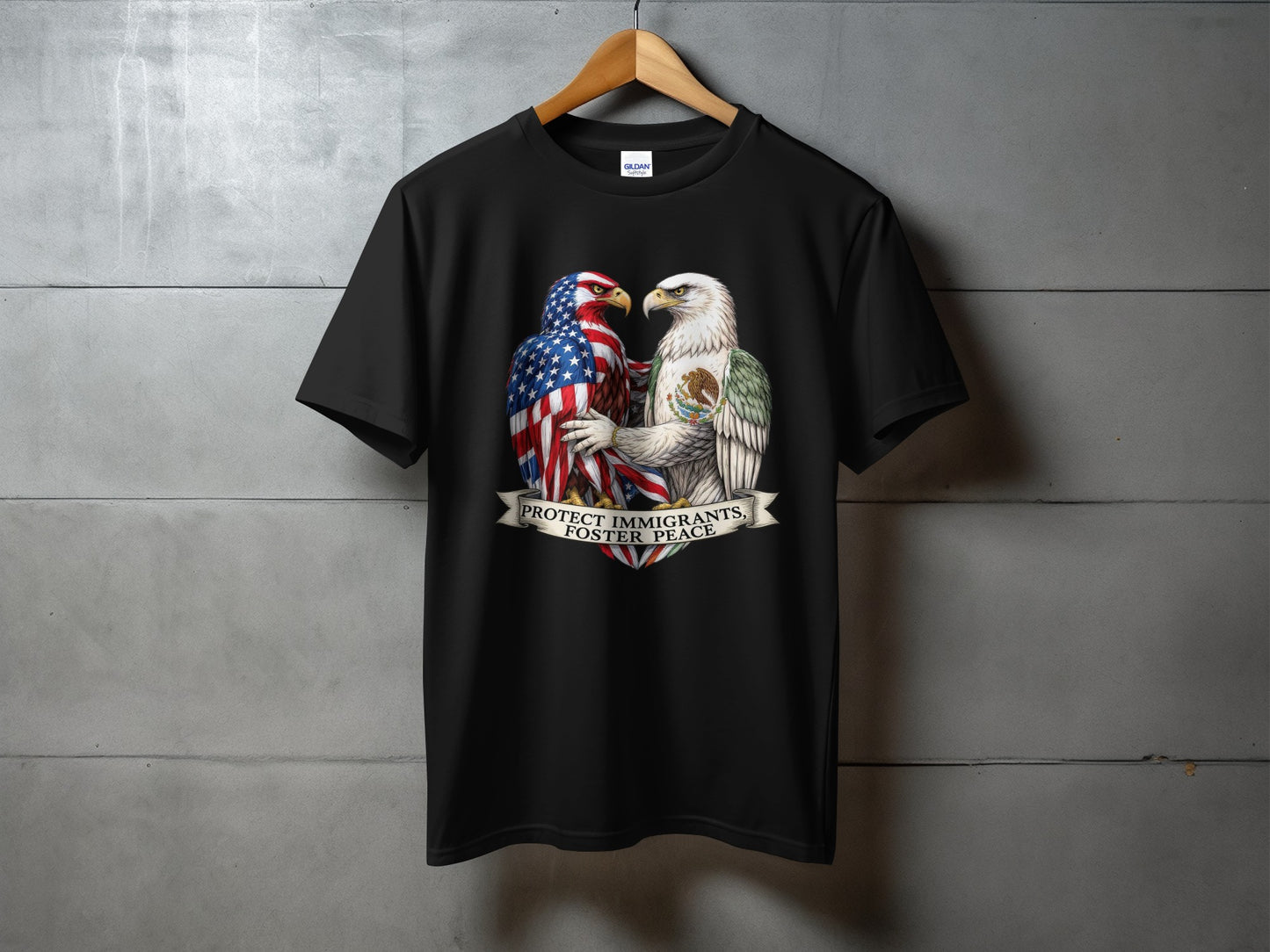 Patriotic Eagle Protect Immigrants Foster Peace T-Shirt product