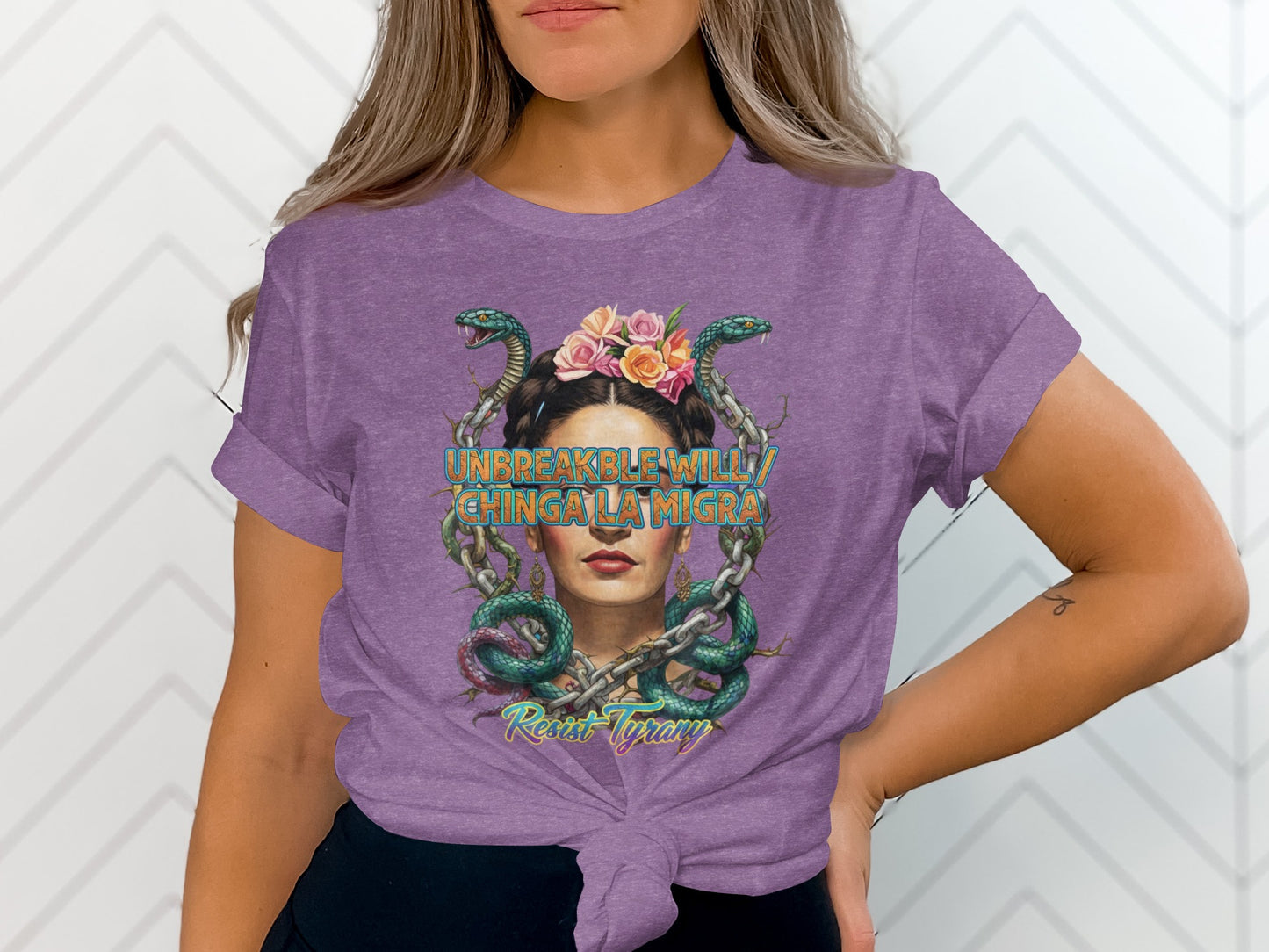Unbreakable Will La Migra Purple Graphic T-Shirt product