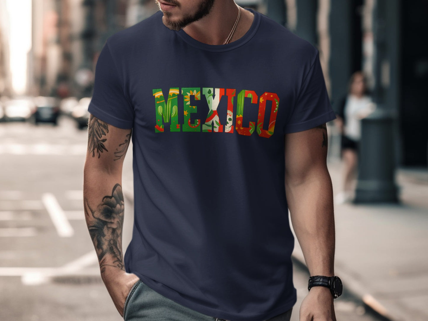 Vibrant Mexico Graphic Design T-Shirt Trendy product