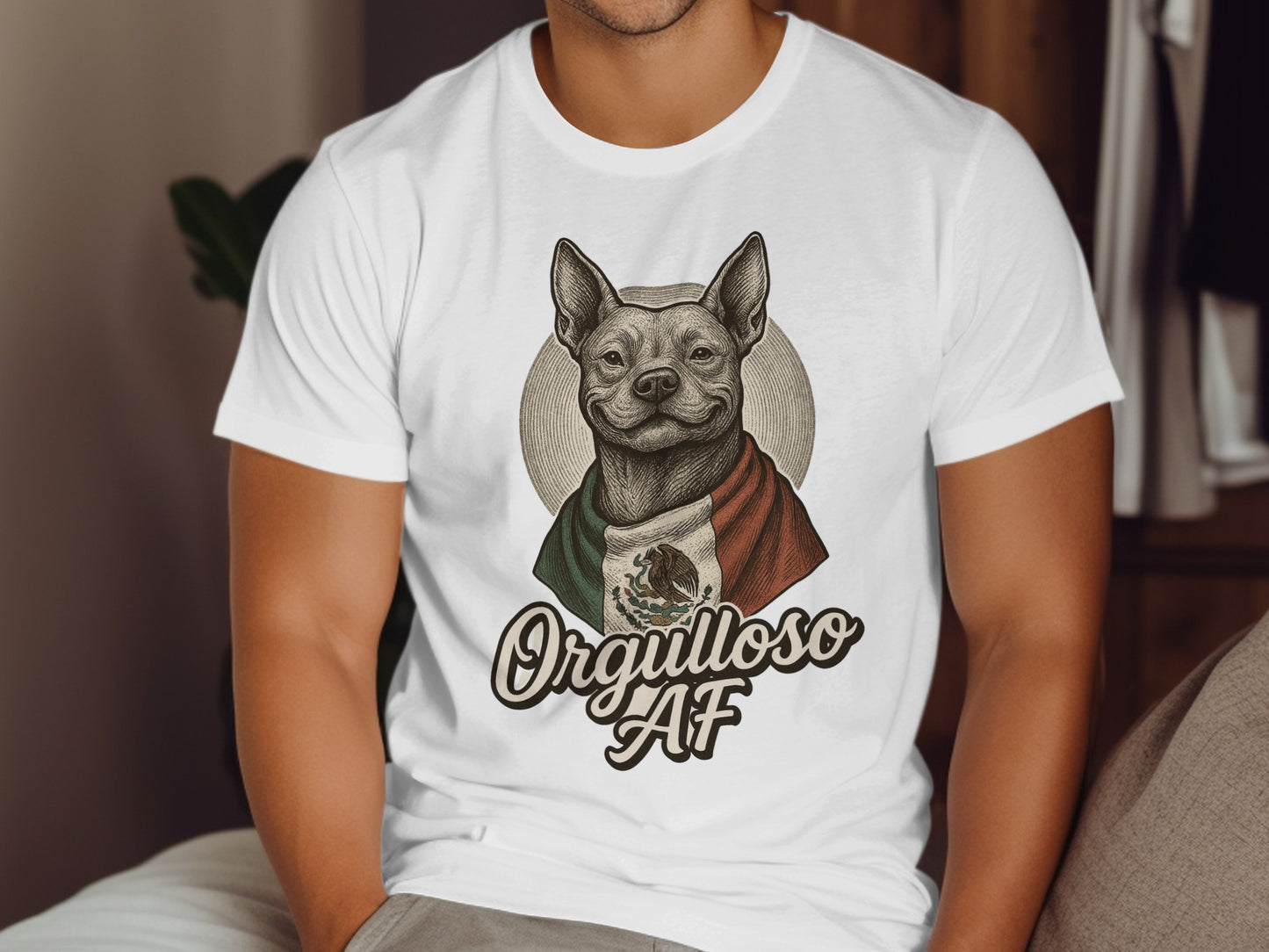 Orgulloso AF Dog with Mexican Flag Graphic T-shirt product type