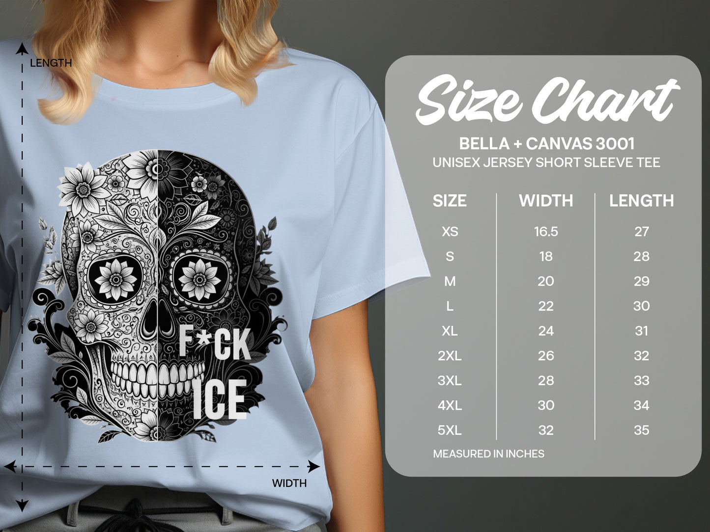 Floral Skull Graphic Unisex Jersey Short Sleeve Tee product