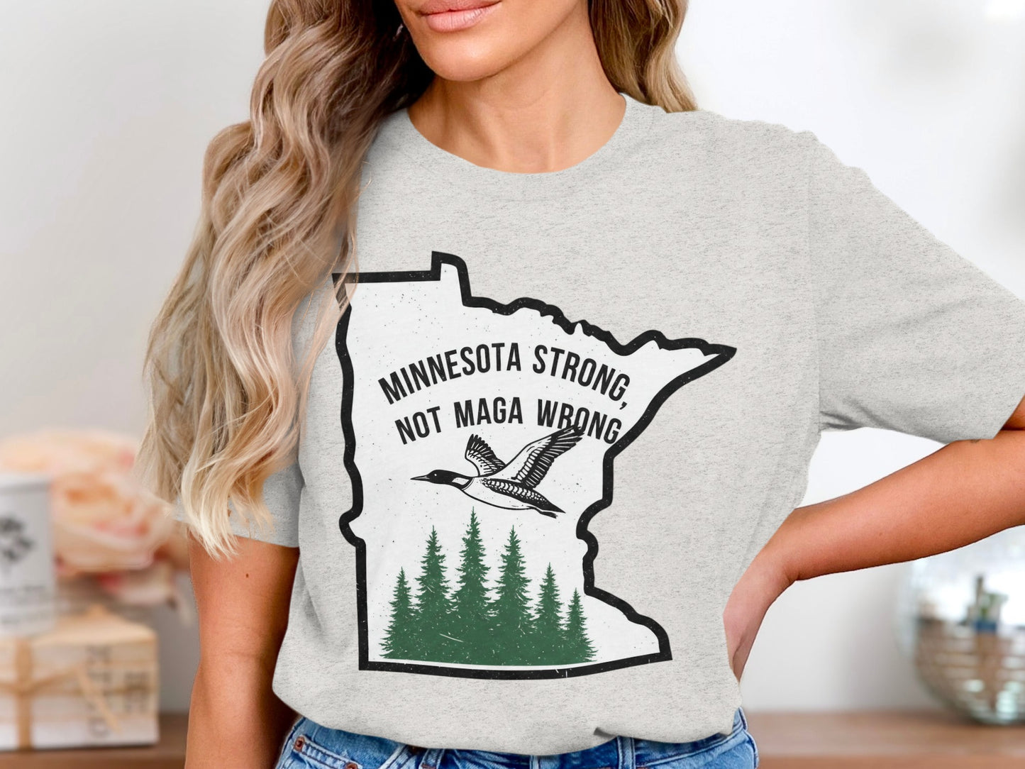 Minnesota Strong Not Maga Wrong Printed T-shirt product type