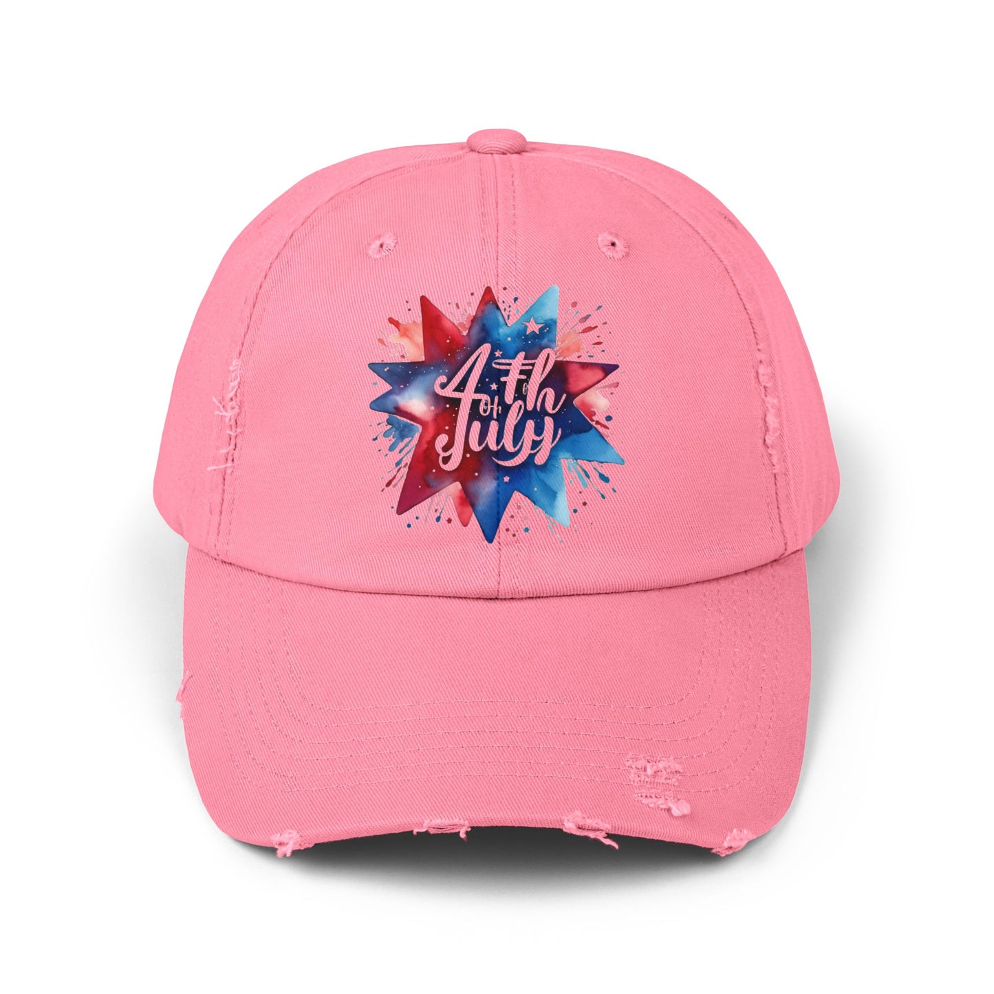 4th of July Unisex Distressed Cap - Celebratory Style for Summer Adventures