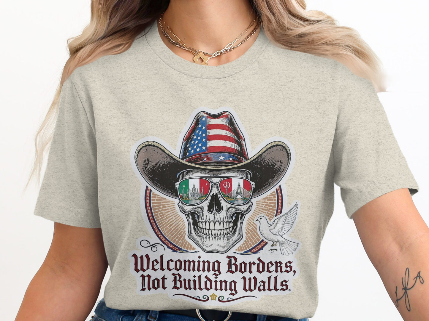 Welcoming Borders Not Building Walls T-shirt product type