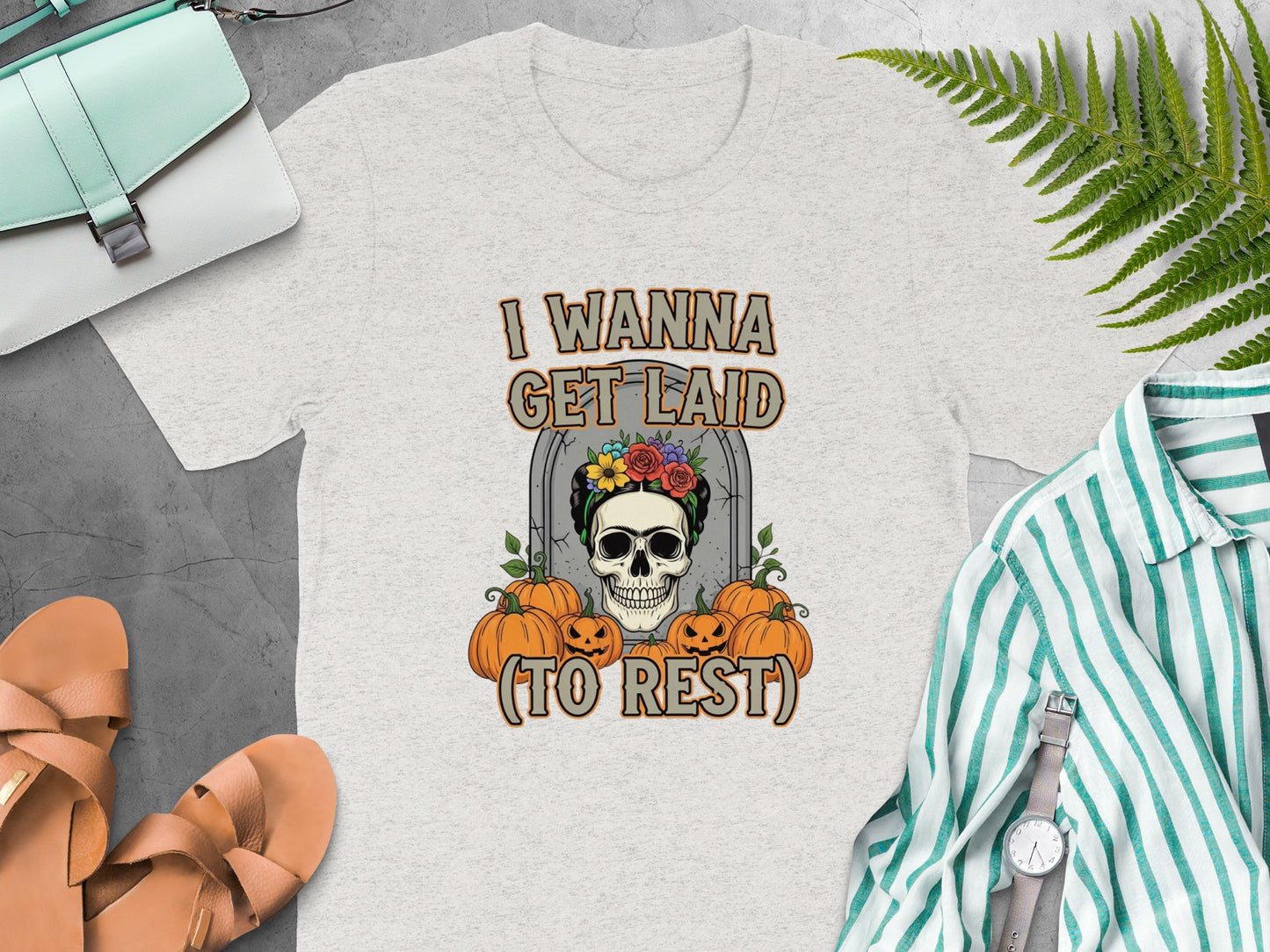 I Wanna Get Laid To Rest Halloween T-Shirt product type