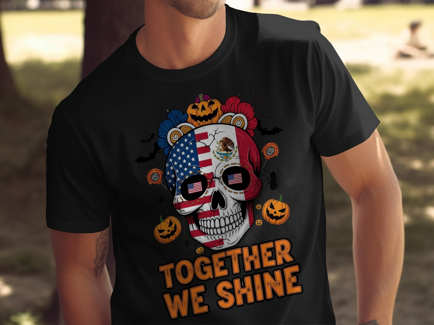 Together We Shine Halloween Skull T-shirt product type