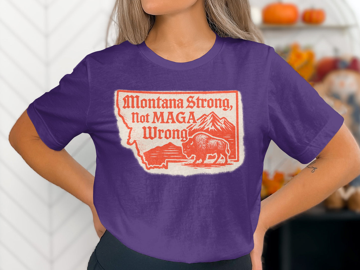 Montana Strong Not MAGA Wrong Graphic Tee product