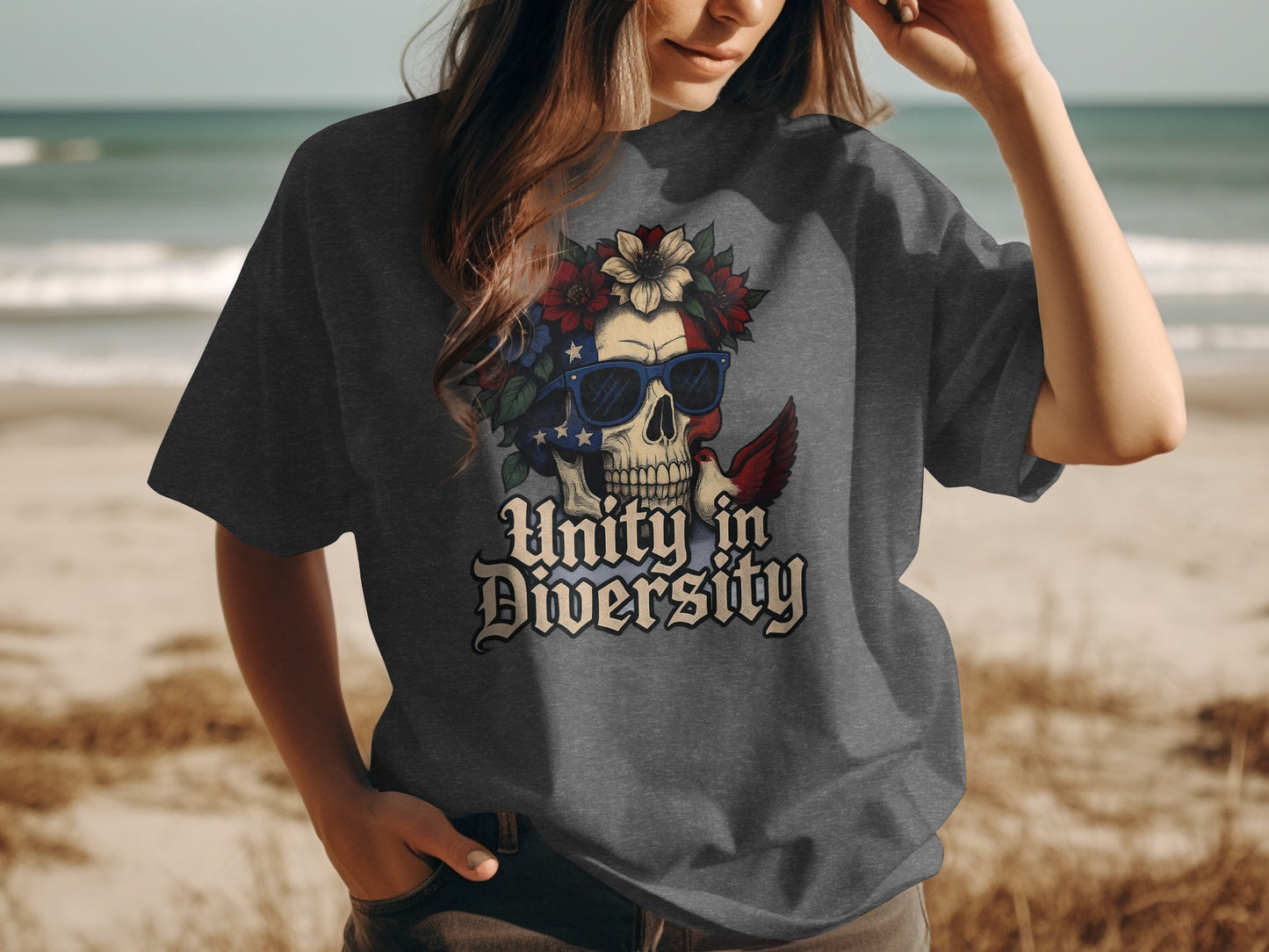 Unity in Diversity Skull Graphic Tee product type