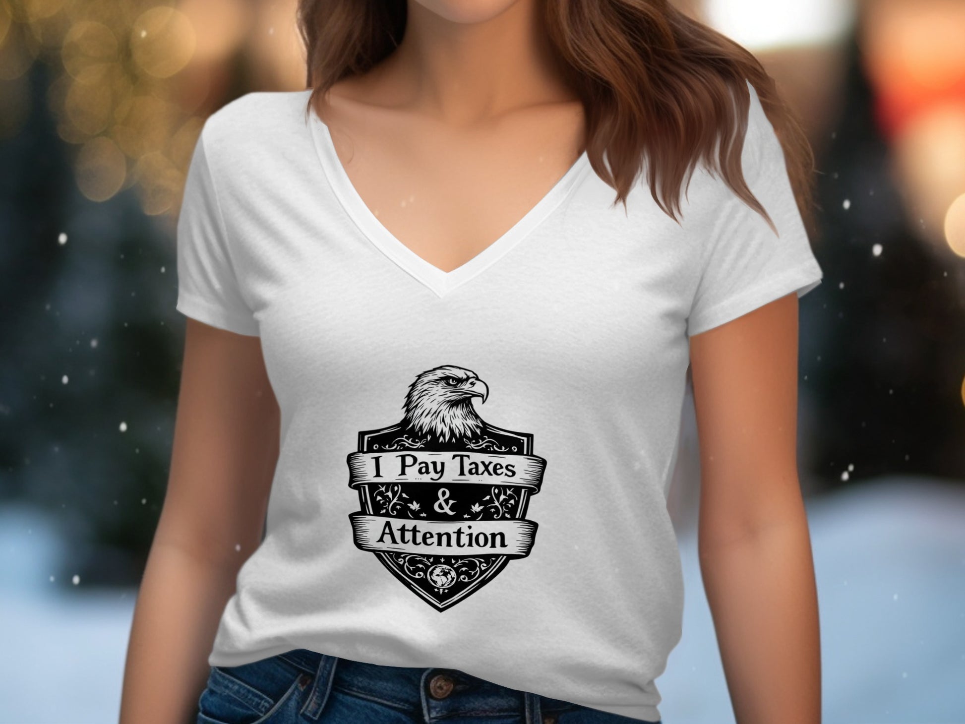 I Pay Taxes and Attention Eagle Crest T-Shirt product