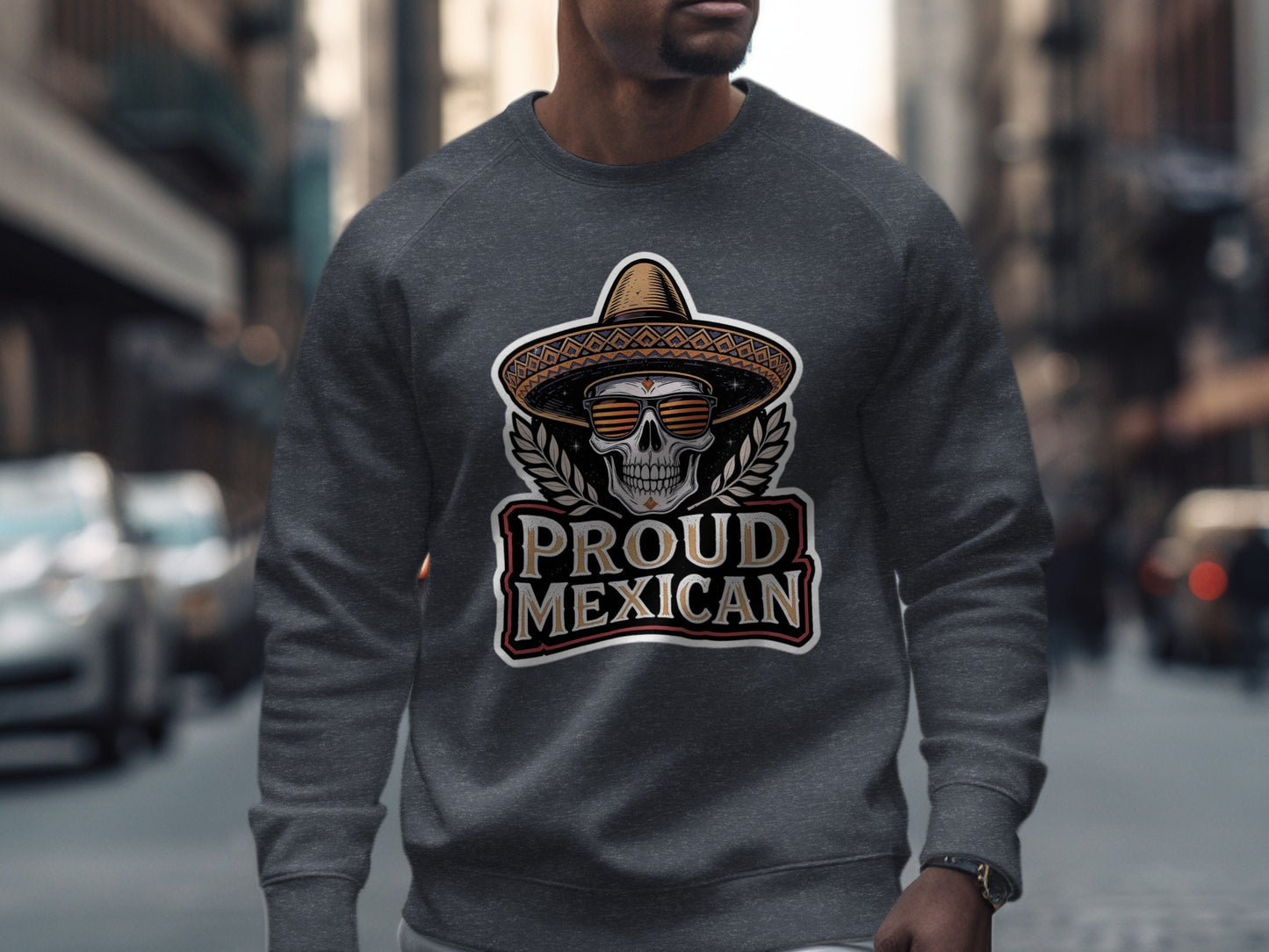 Proud Mexican Skull Design Sweatshirt product type