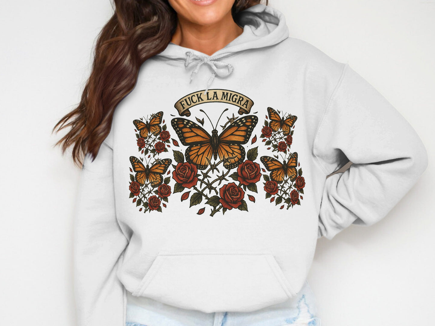 Butterfly and Roses Graphic Hoodie product