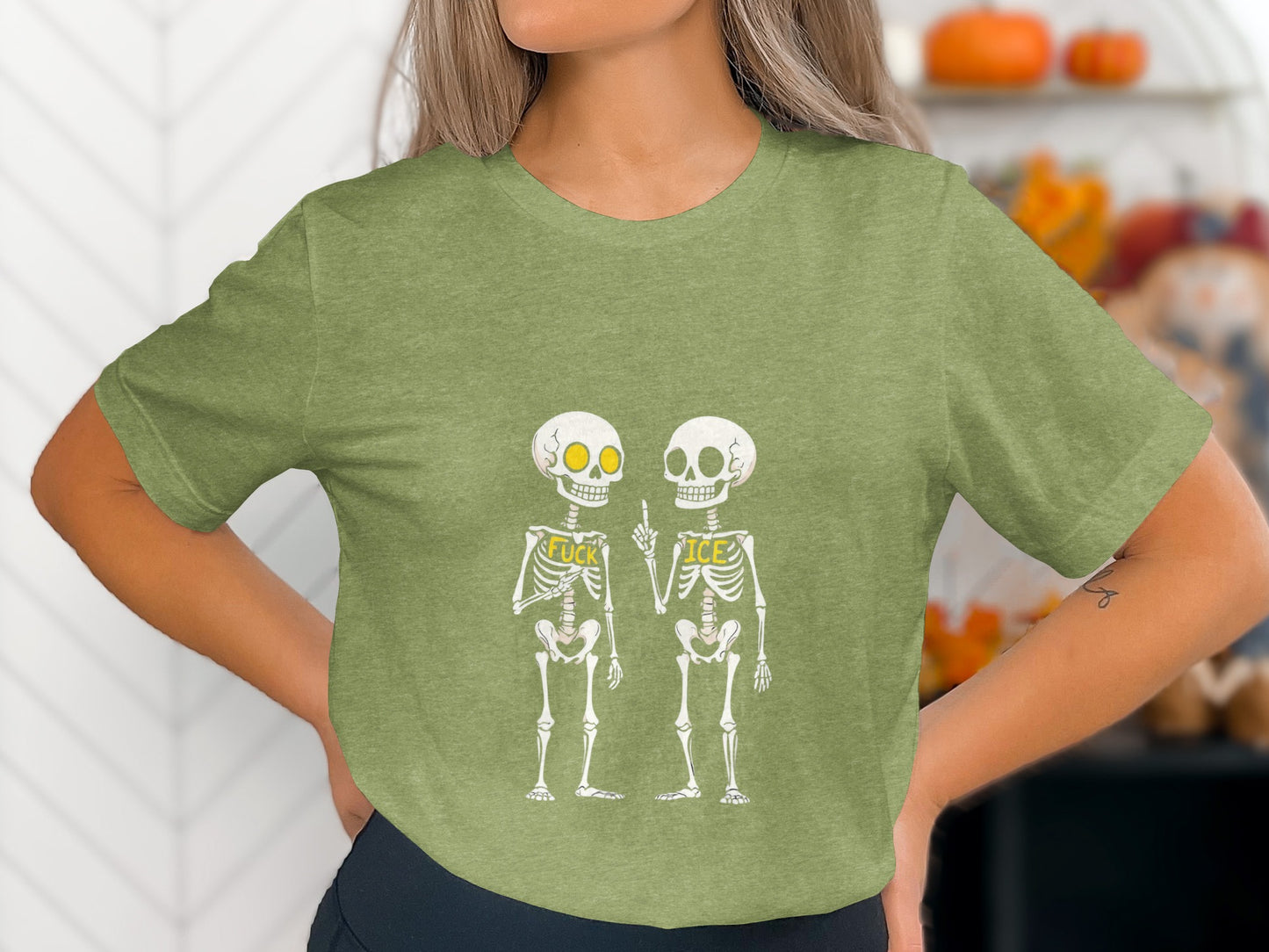 Halloween Anti Trump FDT Chinga Tu Maga Skeleton T-Shirts