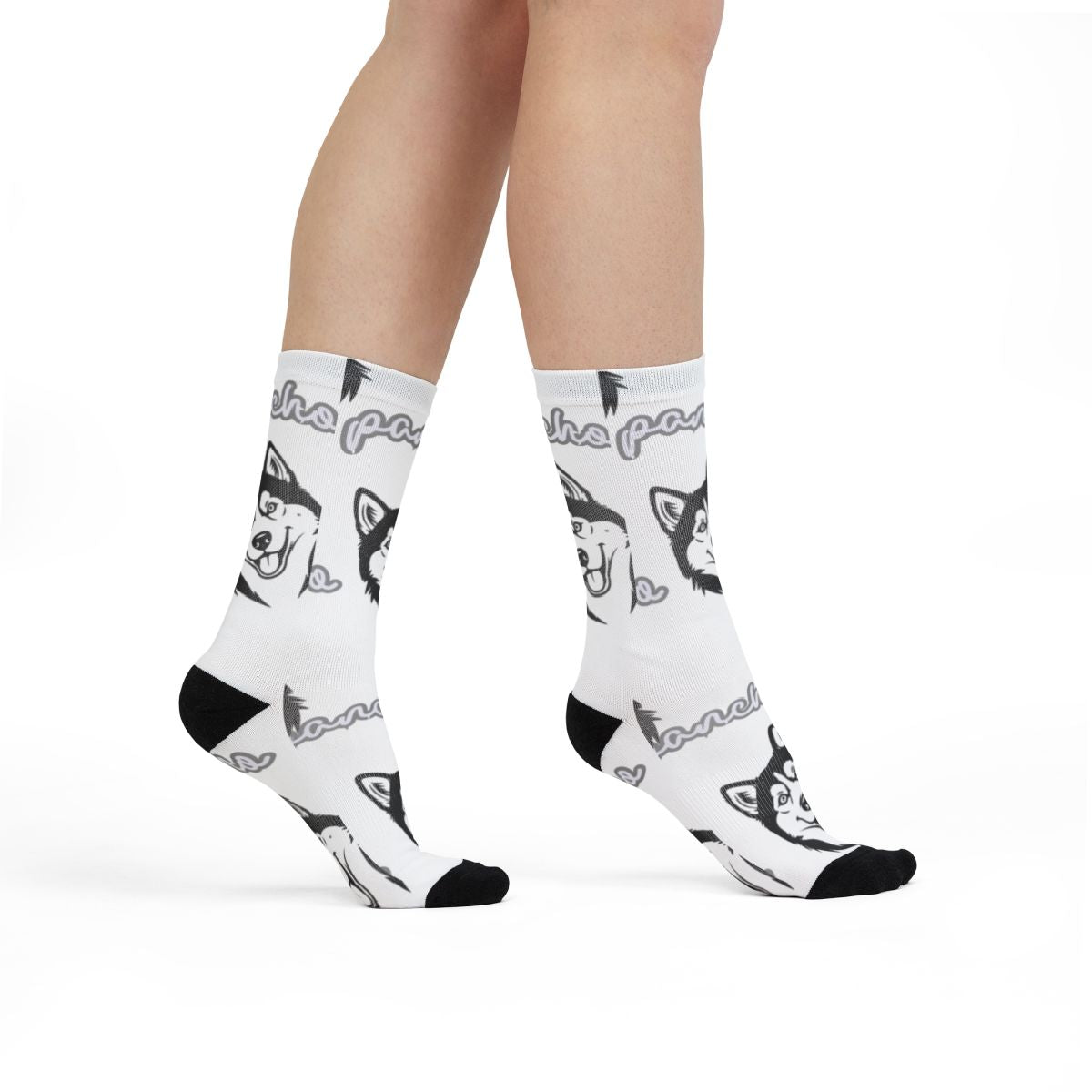 Cute Husky Print Pattern Socks for Dog Lovers