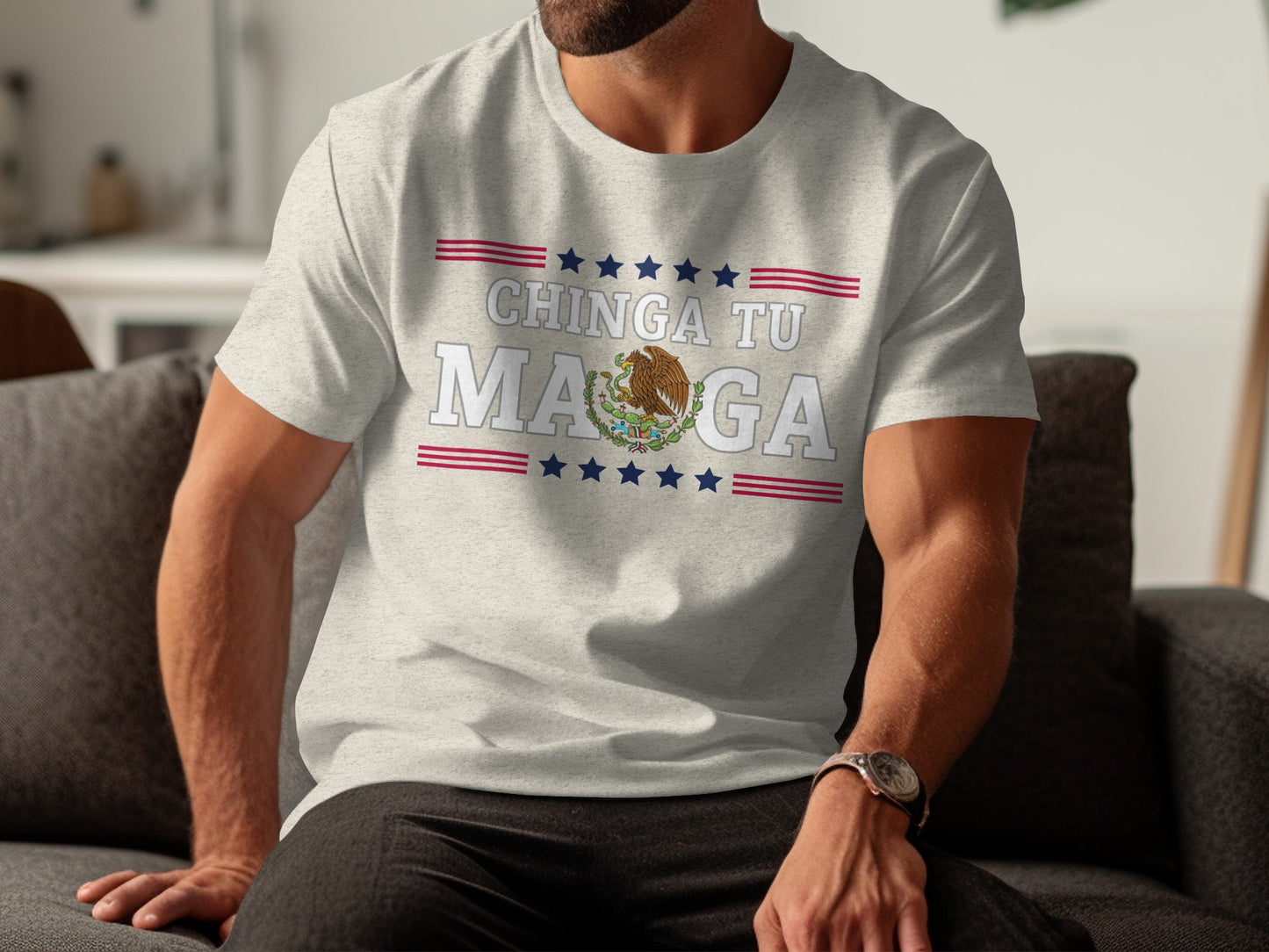Chinga Tu MAGA Printed Design Statement T-shirt product