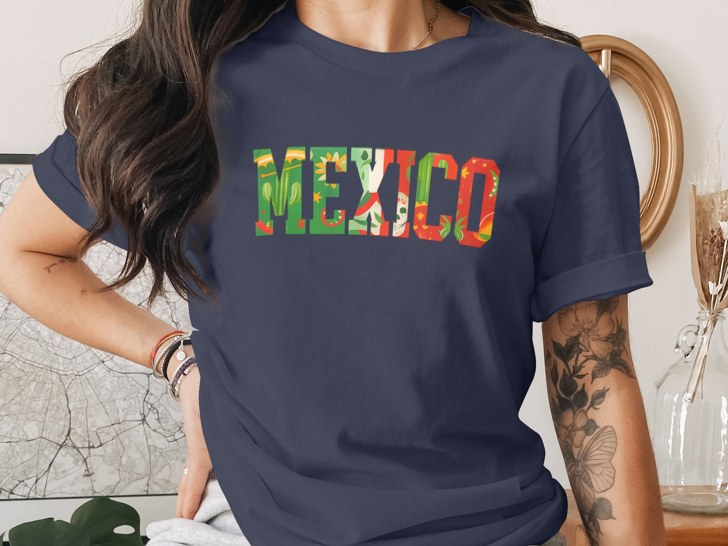 Unique Graphic Mexico Themed T Shirt Trendy Apparel Product Type