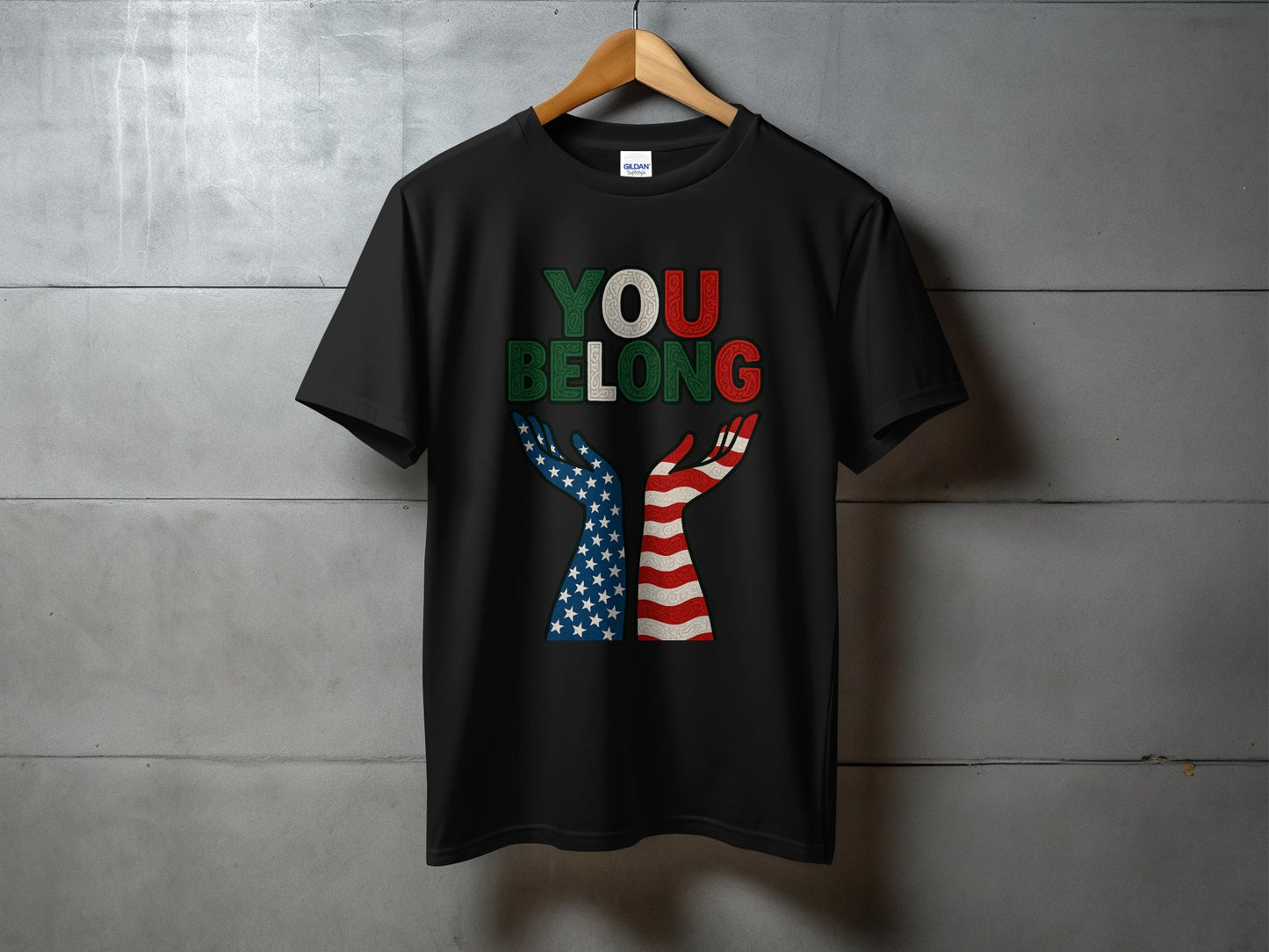 You Belong Patriotic Hands Graphic T-shirt product
