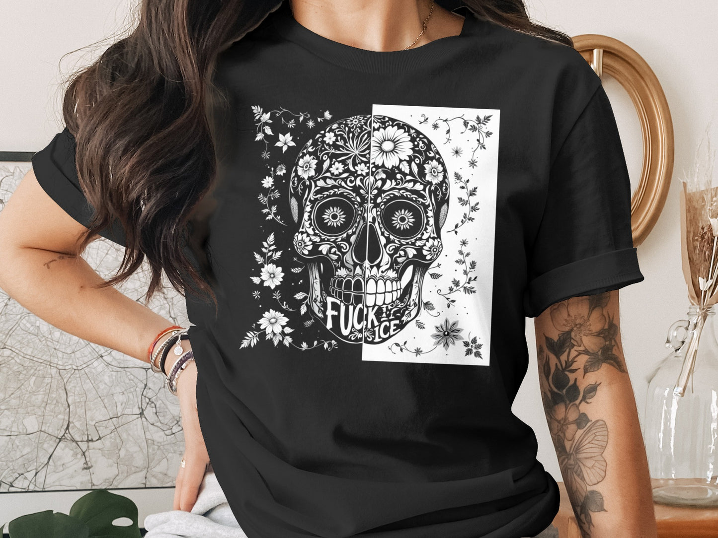 Artistic Skull Graphic Short Sleeve Unisex T-Shirt product type