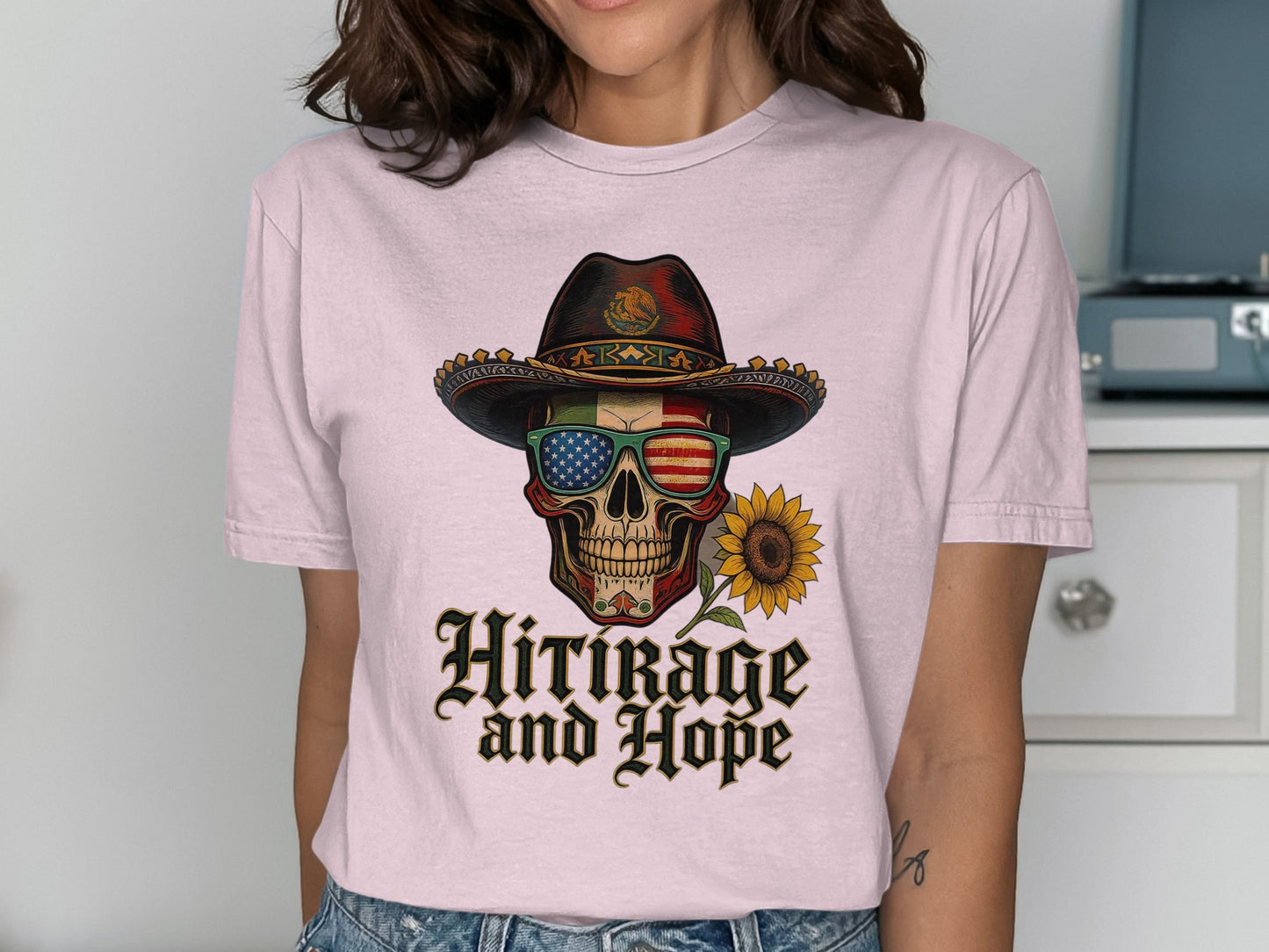 Vintage Western Skull with Hat and Sunflower product type