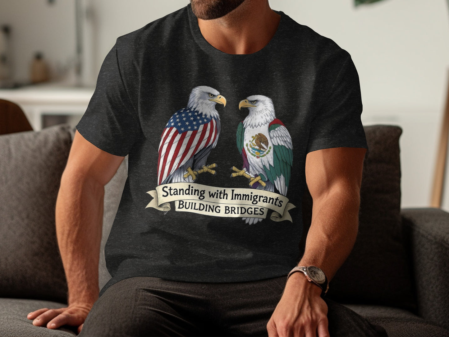Standing with Immigrants Building Bridges T-shirt product